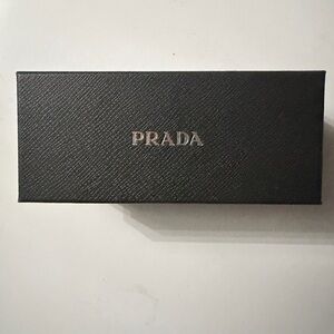 Prada Black Textured Glasses Case